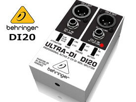 Behringer（ベリンガー）DI-20 ステレオ（2CH) DI ダイレクトボックス　DI20 ULTRA-DI