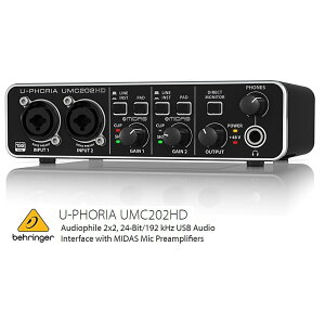 BEHRINGER/׃K[@UMC202HD U-PHORIA@MIDAS}CNvAv22oUSBI[fBIC^[tF[X