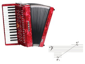 トンボ／TB-32B　バス 合奏用アコーディオン 32鍵　TOMBO