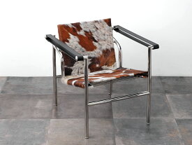 【一点物】LC1 Sling Chair（スリングチェアー） カウスキン(H) 天然皮 Sling Chair バスキュラントチェア ル・コルビジェ Le Corbusier スリングチェア リクライニングチェア リラックスチェア 牛 皮 革 ブラウン ブラック ホワイト デザイナーズデザイナーズ リプロダクト