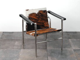 【一点物】LC1 Sling Chair（スリングチェアー） カウスキン(I) 天然皮 Sling Chair バスキュラントチェア ル・コルビジェ Le Corbusier スリングチェア リクライニングチェア リラックスチェア 牛 皮 革 ブラウン ブラック ホワイト デザイナーズデザイナーズ リプロダクト