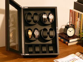 ワインディングマシーン 8本巻 縦型 カーボン調 Abies(アビエス) 8連 腕時計 ワインディングマシン 自動巻き ウォッチケース 時計 収納ケース メンズ レディース ケース 自動巻き機 時計ケース ギフト ディスプレイ プレゼント