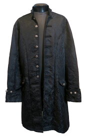中世ルネッサンス 貴族の様な 着流しコート 黒 ブラック BLACK ビッグサイズ コスプレ ゴシックロック ヴィジュアル系 大きなサイズ パーティー衣装 コスプレ 仮装