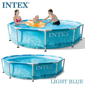 【在庫有り】【大型遊具】インテックス プール セット 約L305cm×W305cm×H76cm 子供用 家庭用 水遊び 大型プール ビニールプール 浄化フィルターポンプ Intex 10ft X 30in Pool Set