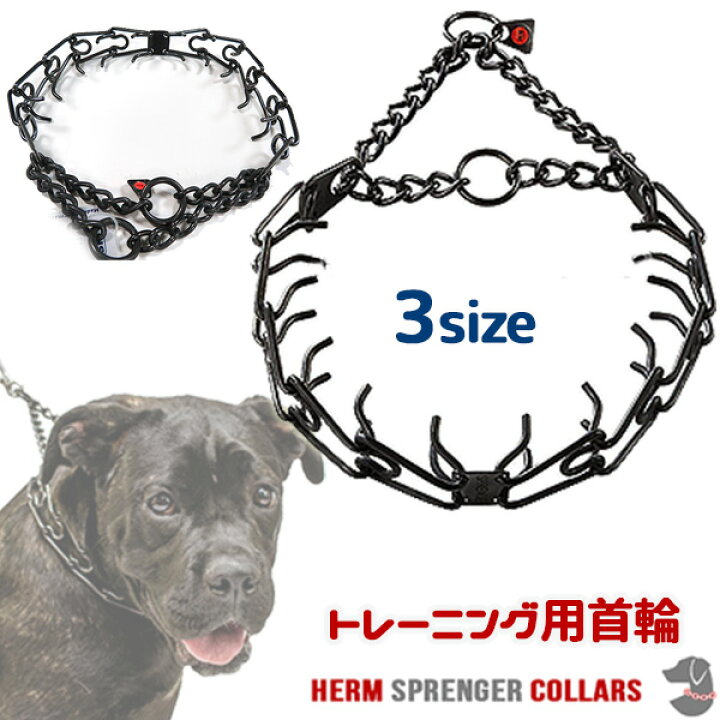 楽天市場 ゆうパケット対応 ハームスプレンガー トレーニング スパイクカラー ドイツ製 スパイクカラー スパイクチェーン 犬 トレーニング用 首輪 3サイズ 大型犬 中型犬 訓練用チェーン しつけ ペット用品 犬具 金属製 Hs Herm Sprenger Training Collar r Baby