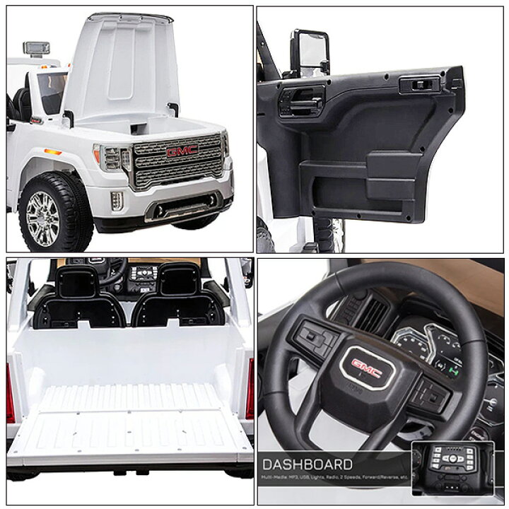 楽天市場】【お取り寄せ】Aosom 12V GMC シエラ HD ライドオン カー 