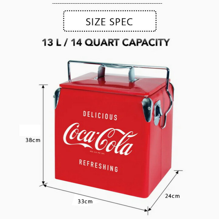 希少 CocaCola クーラーボックス 金属製 幅36×奥25×高36cm DRINK 