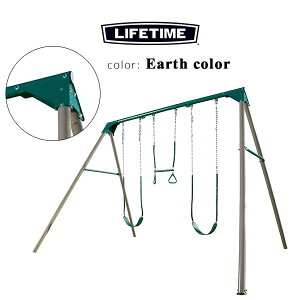 �y�����񂹁z�y��^�V��z���C�t�^�C�� �f���b�N�X �X�C���O �Z�b�g ���O �u�����R ���o�[�R�[�e�B���O ������ �󒆃u�����R �날���� ��^�V�� Lifetime Metal Swing Set