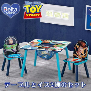 【お買い物マラソン】【Toy Story 4】デルタ トイストーリー 4 小物入れ付き テーブル & チェア セット 子供用家具 子供部屋 椅子 チェア イス テーブル 勉強机 Delta Children Toy Story 4 Table and Chair Se