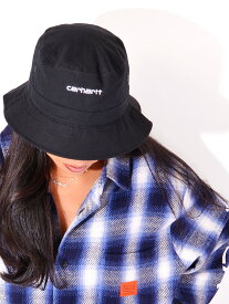 Carhartt WIP カーハート 帽子 ハット メンズ レディース 大きいサイズ ブランド ワーク アウトドア ダンス ストリート バケットハット バケハ おしゃれ かわいい シンプル ユニセックス SCRIPT BUCKET HAT スクリプト 黒 I029937 父の日 ギフト プレゼント