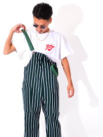 COOKMAN クックマン オーバーオール メンズ レディース 大きいサイズ おしゃれ かわいい ユニセックス Fisherman's Bib Overall STRIPE ストライプ ダークグリーン フィッシャーマンズ ビブ オーバーオール コックマン 231-03857 母の日 ギフト プレゼント