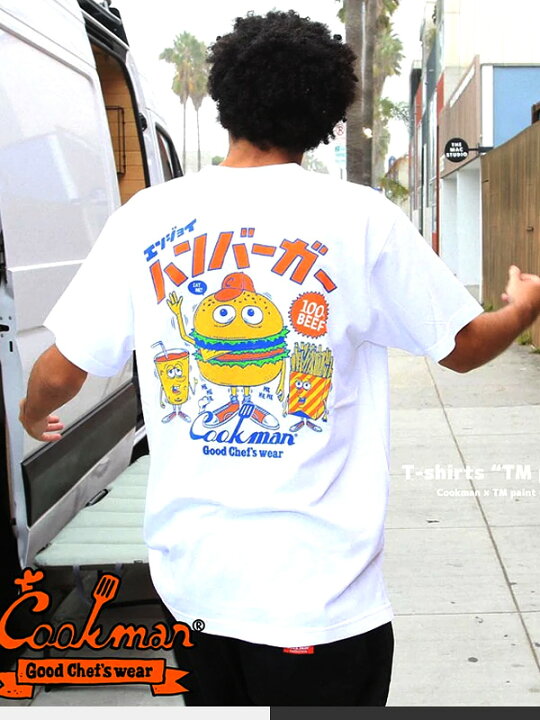 楽天市場 Cookman クックマン Tシャツ メンズ レディース 半袖 ブランド スポーツ カジュアル 大きいサイズ 綿100 おしゃれ かわいい コックマン ユニセックス Tm Paint Burger バーガー ハンバーガー コラボ 231 クリスマス ギフト プレゼント Rodeo Bros