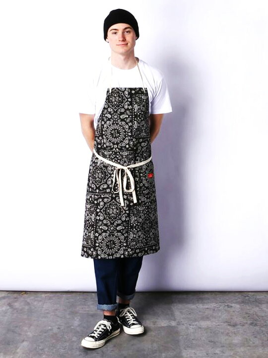 楽天市場 Cookman クックマン エプロン ブラック ペイズリー おしゃれ かわいい ブランド ロング レディース メンズ ユニセックス Long Apron Paisely 前掛け Diy 日曜大工 カフェ ショップエプロン 233 夏休み ギフト プレゼント Rodeo Bros ロデオブロス