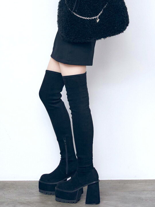 楽天市場】EMODA エモダ 厚底 ブーツ レディース 厚底ブーツ スクエア  