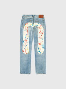 EVISU �G���B�X �W�[���Y �f�j���p���c �单 �X�v���b�V�� 2020 ���M�����[�t�B�b�g �{�^���t���C SPLASH DAICOCK PRINTED JEANS 2ESHTM6JE105220