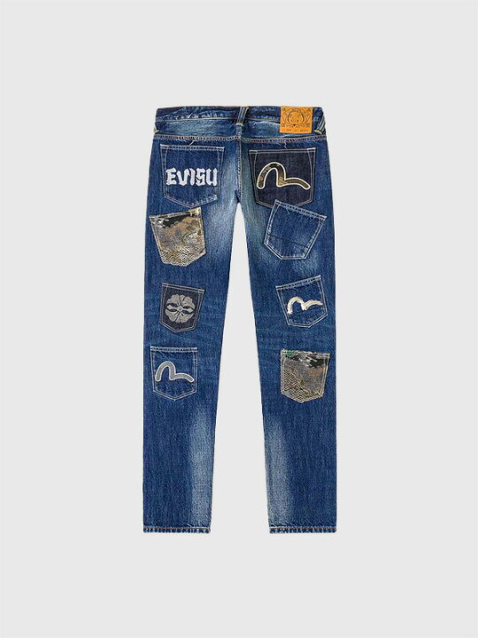 楽天市場】EVISU エヴィス ジーンズ マルチポケット カモメ 家紋 ロゴ 