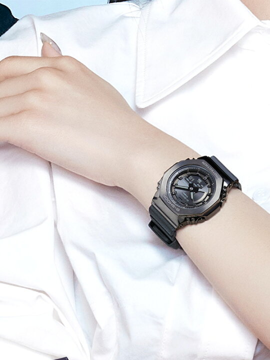 楽天市場 国内正規販売店 G Shock Gショック 時計 腕時計 メンズ レディース おしゃれ かわいい シンプル カシオ Analog Digital 2100 Series デジアナ デジタル アナログ 八角形フォルム 小型 薄型 カジュアル ビジネス Gm S2100b 8ajf 夏休み ギフト プレゼント
