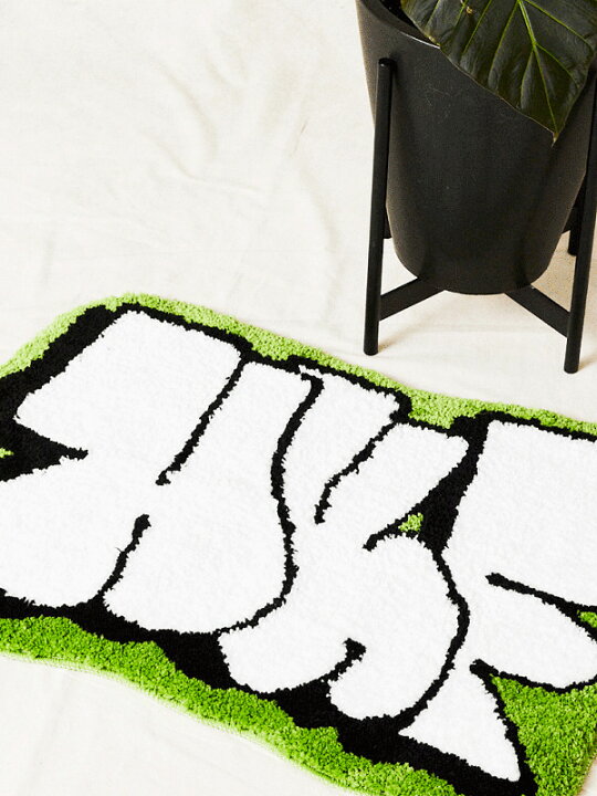 楽天市場 Huf ハフ ラグ 玄関マット 室内 おしゃれ かわいい ブランド ファッションブランド カーペット 絨毯 ロゴ Huf Green 周年 ローパイルラグマット パイルマット 滑り止め付 ストリートブランド スケーター スニーカーヘッズ グッズ Ac ハロウィン ギフト