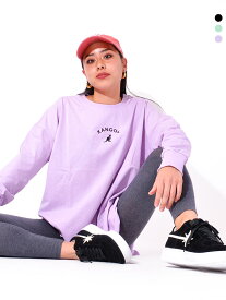 【メール便送料無料】KANGOL カンゴール Tシャツ レディース 長袖 おしゃれ ブランド 大きいサイズ ビッグシルエット ゆったり ロング丈 ラウンド ドロップショルダー ワイド ロゴ スポーツ カジュアル ダンス Y5120N 母の日 ギフト プレゼント