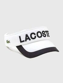 LACOSTE ラコステ 帽子 キャップ サンバイザー メンズ レディース ユニセックス 大人 かわいい おしゃれ シンプル バイカラー シンプル 立体ロゴ ワニ ワニロゴ テニス ゴルフ スポーツ ブラック ホワイト 日本製 RK1277J 母の日 ギフト プレゼント