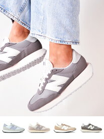 New Balance ニューバランス スニーカー レディース 白 グレー ベージュ 237 おしゃれ かわいい ブランド シンプル 歩きやすい ビッグNロゴ コアカラー スエード カジュアル スポーツ ランニング ペア リンクコーデ WS237 JA1 YD YB 母の日 ギフト プレゼント