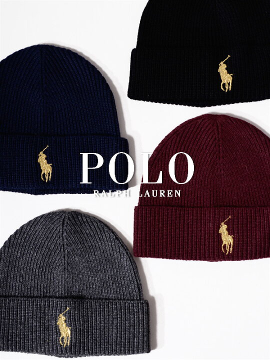 楽天市場 メール便送料無料 Polo Ralph Lauren ポロ ラルフローレン 帽子 ニット帽 レディース メンズ ユニセックス ブランド かわいい おしゃれ Gold Big Pony Cuff Hat ニットキャップ ワッチ ビーニー ロゴ刺繍 ペア リンクコーデ Pc0470 夏休み ギフト プレゼント
