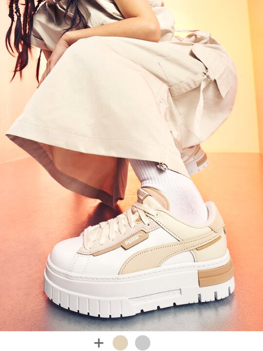 楽天市場】PUMA プーマ スニーカー レディース 白 厚底 おしゃれ 