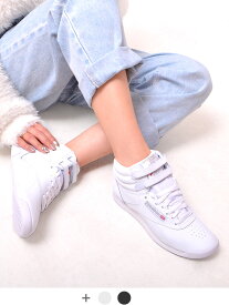 Reebok リーボック スニーカー レディース ハイカット きれいめ シンプル ブランド おしゃれ かわいい 白 黒 フリースタイル ハイ FS Hi Freestyle Hi ウィメンズシューズ レトロスタイル ダンス ジム フィットネス 100000102 100000103 新学期 ギフト プレゼント