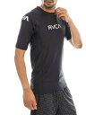 RVCA ルーカ Tシャツ ラッシュガード メンズ レディース 半袖 RVCA SPORT ALWAYS READY RVCA LUSH SS ルカ スポーツ 4WAYストレッチ 吸汗性 抗菌性 UPF50+ サーフィン 海 フィットネス ジム トレーニング 日焼け防止 BD041-872 父の日 ギフト プレゼント
