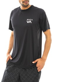 RVCA ルーカ Tシャツ ラッシュガード メンズ レディース 半袖 おしゃれ かっこいい シンプル RVCA SPORT VENT TAPE ST ルカ スポーツ UV紫外線プロテクション加工 サーフィン 海 川 マリンスポーツ BBQ フィットネス ジム BD041-814 新学期 ギフト プレゼント