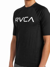 RVCA ルーカ Tシャツ ラッシュガード メンズ レディース 半袖 おしゃれ かっこいい シンプル RVCA SPORT SS RASHGUARD ルカ スポーツ UV紫外線プロテクション加工 サーフィン 海 川 マリンスポーツ BBQ フィットネス 日焼け防止 BD041-804 新学期 ギフト プレゼント