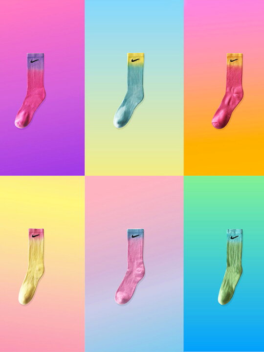楽天市場 Sock Sammy Jo ソックサミ ジョー ソックス レディース メンズ おしゃれ かわいい ブランド 靴下 ユニセックス Nike ナイキ Dusk To Dawn Crew Socks グラデーション 染め ダンス ストリート スケーター スポーツ アクセント Ssj7781 夏休み ギフト プレゼント
