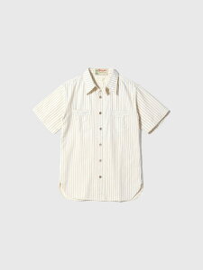 SUGAR CANE �V���K�[�P�[�� �V���c ���� FICTION ROMANCE 8.5oz.WHITE WABASH STRIPE WORK SHIRT SHORT SLEEVE �z���C�g �E�H�o�b�V�� ���{�� ���m SC37275