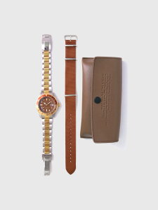VAGUE WATCH Co ���@�[�O �E�H�b�` �J���p�j�[ �r���v �_�C�o�[�E�H�b�`�^�C�v BRWN GMT �X�e�����X�x���g �i�C�����x���g �C�G���[�S�[���h �V���o�[