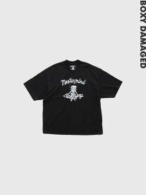 MASTERMIND WORLD × BETTY BOOP マスターマインド ワールド Tシャツ 半袖 加工 ダメージ ベティちゃん コラボ スカル ハート ボクシー フィット BOXY FIT MW25C15-TS203-2 BOXY DAMAGED S/S TEE