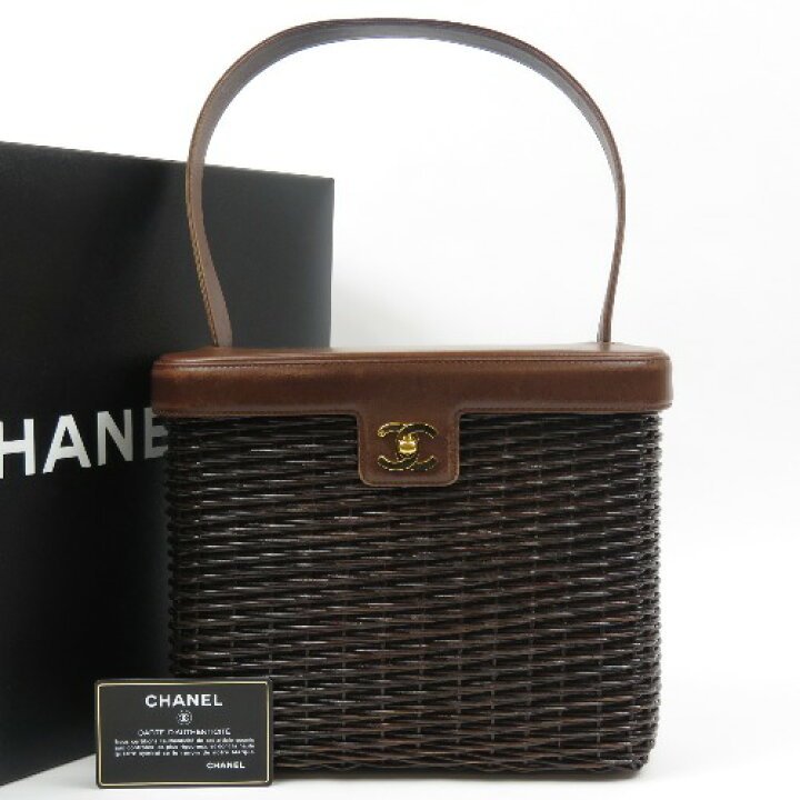 楽天市場】本物 CHANEL シャネル かごバッグ ターンロック 