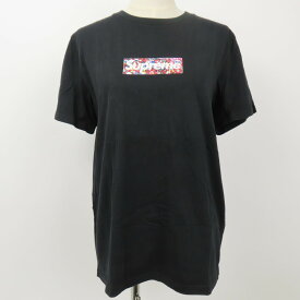 シュプリーム 服 村上隆 コラボ カイカイキキ COVID-19 Relief ボックスロゴ L 半袖Tシャツ コットン ブラック ユニセックス【中古】極美品 本物 Supreme