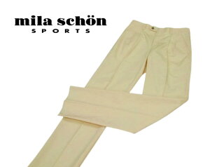 【mila schon】ミラショーン夏用 ツータック ストレッチパンツMLU8056BE25【アウトレット価格】