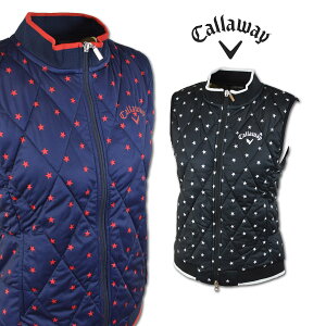 キャロウェイ ベストブルゾン レディース 秋冬用 紺 黒 S M L c22216200【 あす楽 送料無料 】[ Callaway ベスト ブルゾン 中綿 ゴルフウェア ウェア かわいい おしゃれ 新作 ギフト プレゼント 冬 防