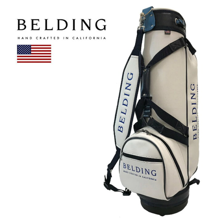 楽天市場】BELDING キャディバッグ メンズ 白 紺 hbcb850148 【 あす楽 