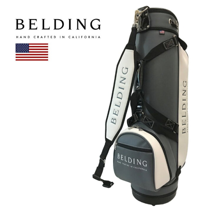 楽天市場】BELDING キャディバッグ メンズ 白 グレー hbcb850149 
