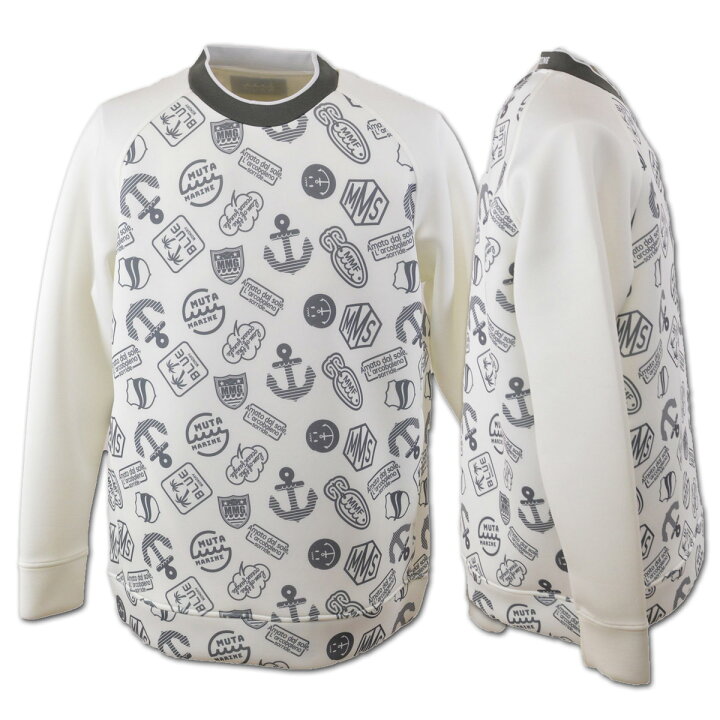 楽天市場】muta MARINE GOLF 長袖プルオーバー メンズ 秋冬用 白 黒  