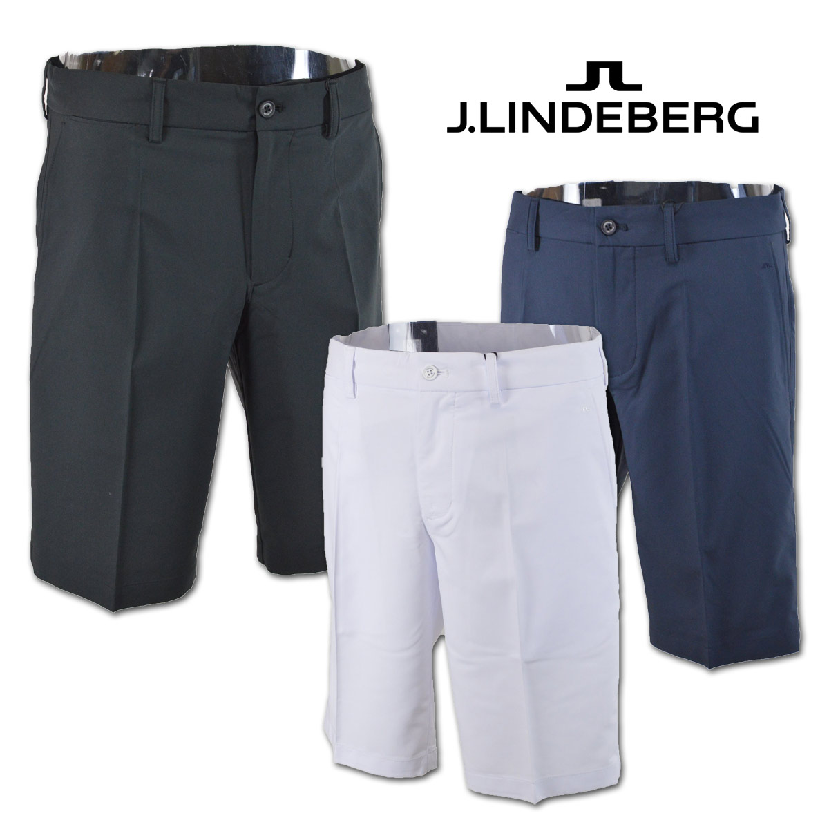 J.LINDBERG メンズ 31インチ ゴルフウェア ショートパンツ パンツ-