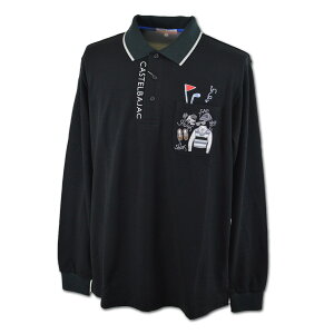 カステルバジャック 長袖ポロシャツ メンズ 秋冬用 黒 白 M L LL 7233473109【 あす楽 送料無料 】 [ CASTELBAJAC ポロシャツ ポロ 大きいサイズ ゴルフ ゴルフウェア かっこいい おしゃれ ゆったり バ