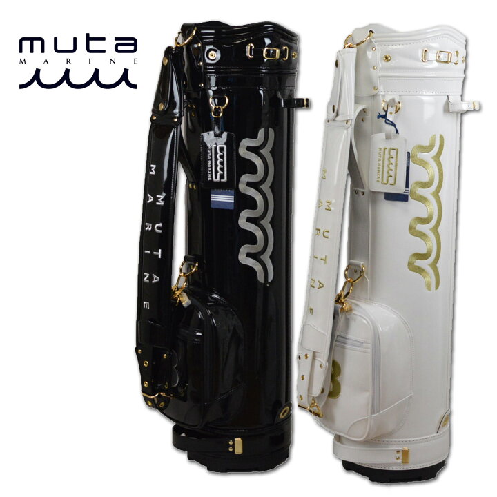 楽天市場】muta MARINE GOLF キャディバッグ メンズ 黒 白 8.5インチ 