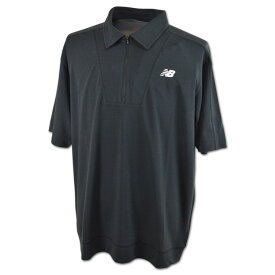 ニューバランス 半袖ハーフジップシャツ メンズ 春夏用 黒 グレー M L LL 012-5168007【 あす楽 送料無料 】[ new balance ゴルフウェア ウェア 半袖 吸汗速乾 ドライ ストレッチ かっこいい おしゃれ ギフト プレゼント セール アウトレット ]