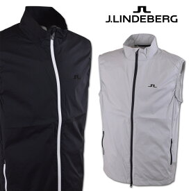 J.リンドバーグ ベスト メンズ 春夏用 グレー 黒 M L 071-43370【 あす楽 送料無料 】 [ J.LINDEBERG Jリンドバーグ ジェイリンドバーグ ゴルフ ウェア ゴルフウェア ベストブルゾン 秋 かっこいい おしゃれ 撥水 ギフト プレゼント セール アウトレット]