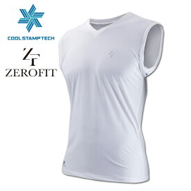 ゼロフィット ICE MESH アイスメッシュ Vネックノースリーブ メンズ レディース 夏用 白 S M L LL icemesh-nv【 あす楽 送料無料 】[ ZEROFIT Vネック ドライ golf ZF 夏 インナー ゴルフ イオンスポーツ ゴルフウェア ギフト プレゼント ]