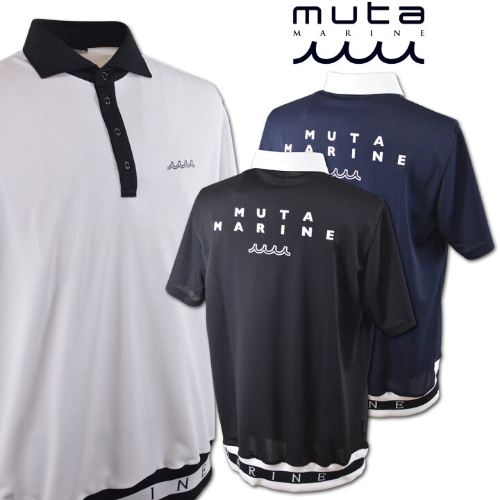 楽天市場】muta 半袖ポロシャツ メンズ 春夏用 黒 白 紺 M L LL 
