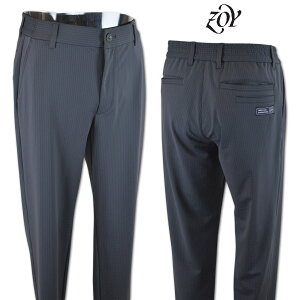 ZOY パンツ メンズ 秋冬用 チャコール M L 071454400-04【 あす楽 送料無料 】[ ゾーイ ゾイ ゴルフウェア ストレッチ シャドウストライプスーパーストレッチ ロングパンツ ゴルフ カジュアル かっ